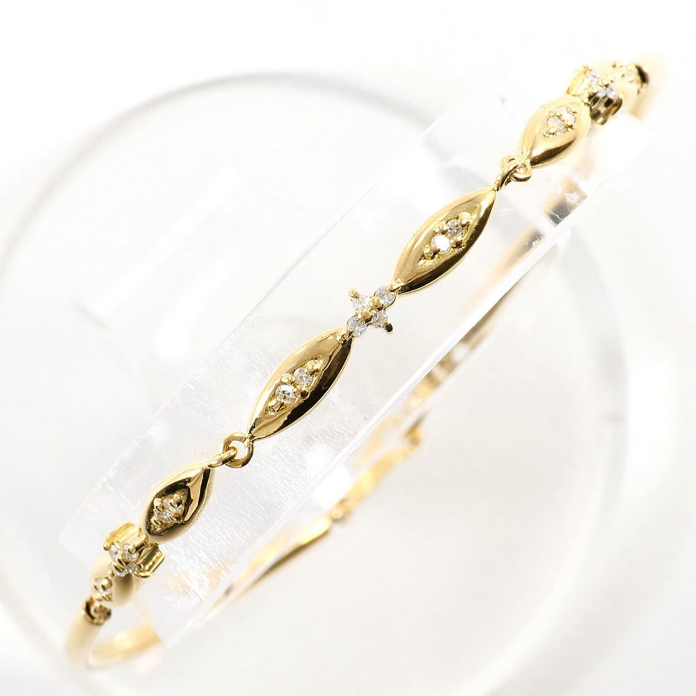 VINTAGE 18k Gold Diamond Charm Bracelet